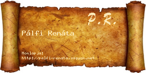 Pálfi Renáta névjegykártya